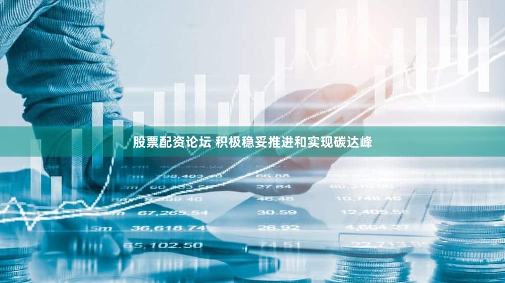 股票配资论坛 积极稳妥推进和实现碳达峰