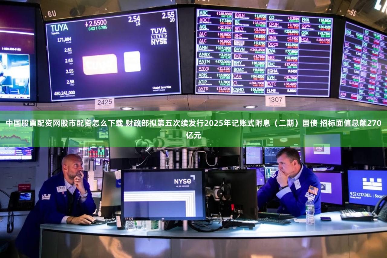 中国股票配资网股市配资怎么下载 财政部拟第五次续发行2025年记账式附息（二期）国债 招标面值总额270亿元